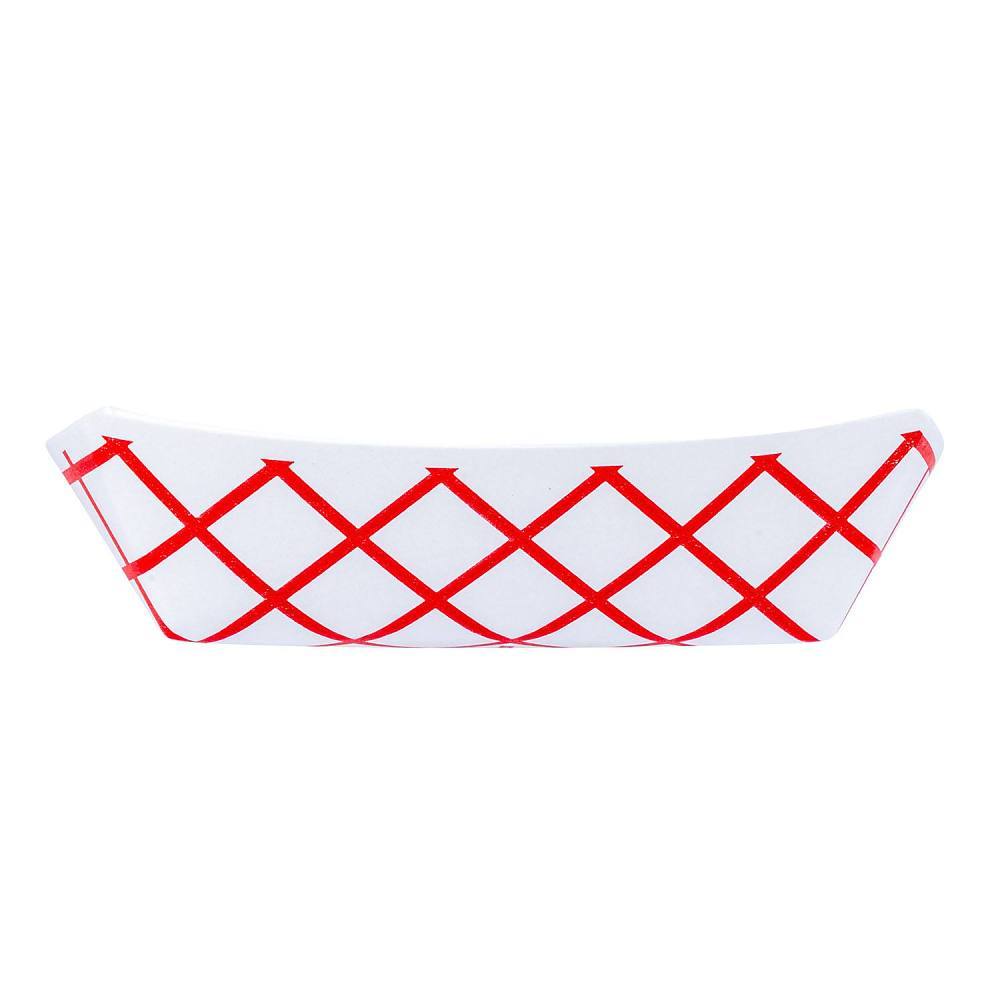 Bunzl J40 Food Tray 6-Oz Red Checkpaper Clay Coated #40 Case Of 1000