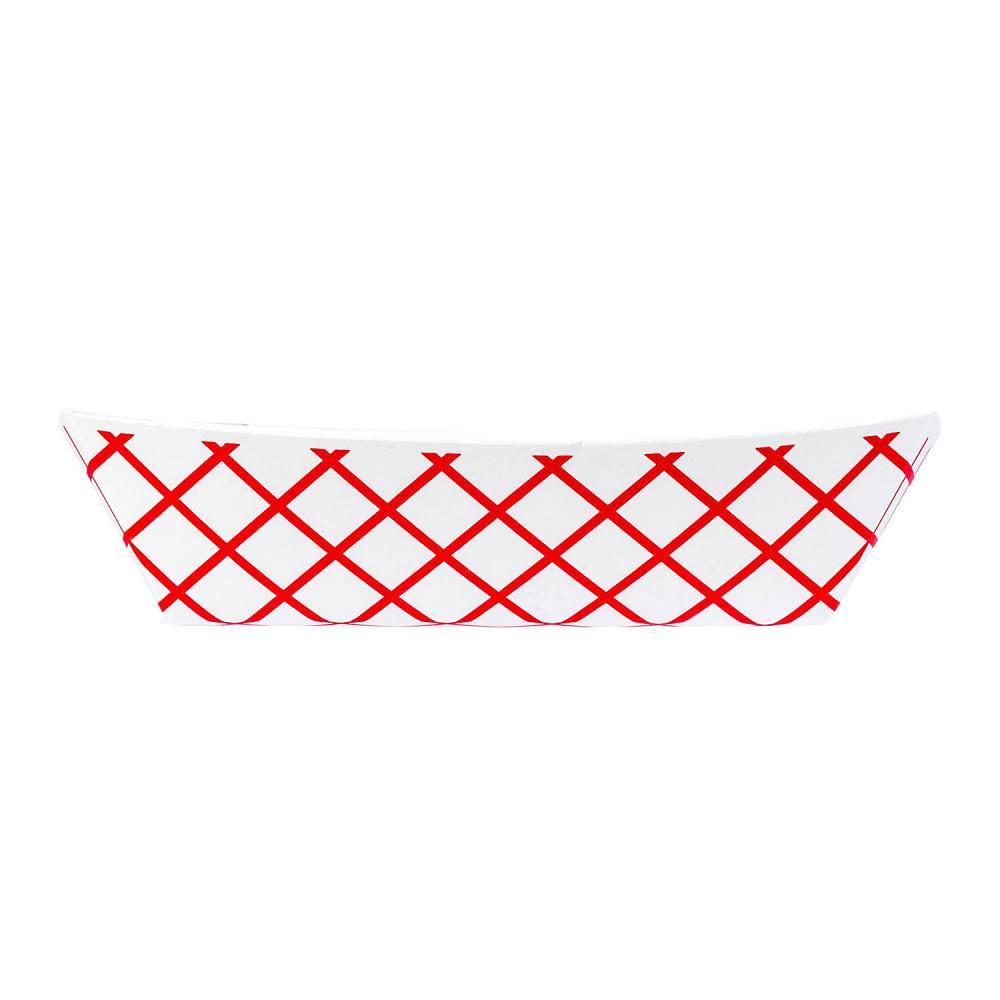 Bunzl J500 Food Tray 5-Lb Red Checkpaper Clay Coated #500 Case Of 500