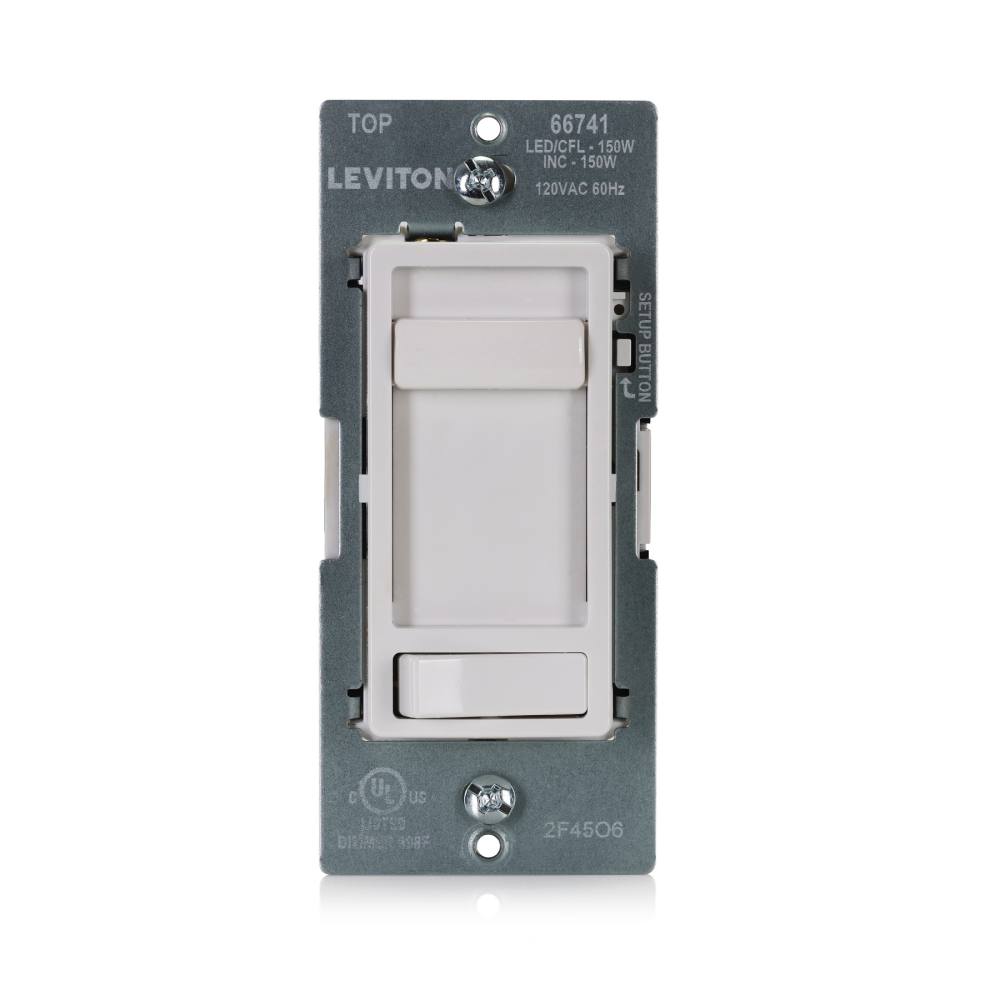Leviton Sureslide LED Advanced Dimmer Switch, 150w Single Pole Or 3-Way, White
