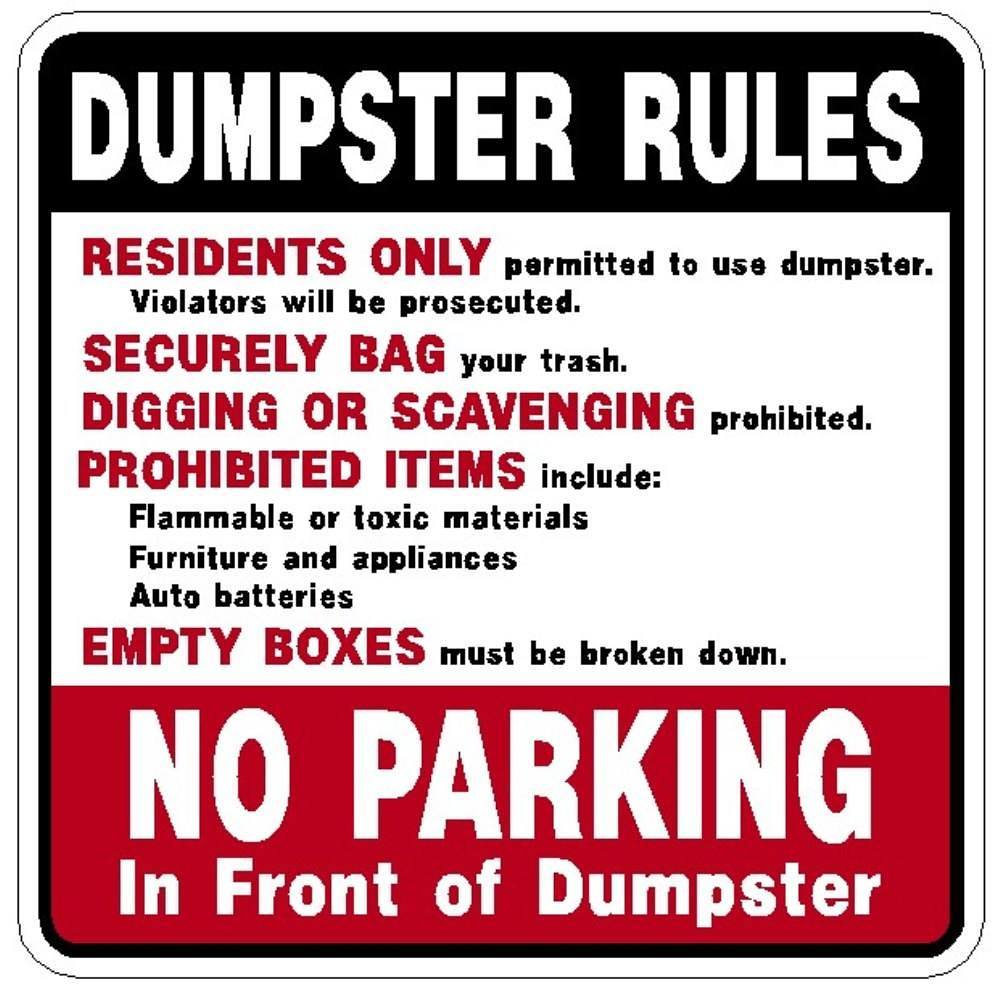 Hy-Ko Automatic Gate Instruction Sign 24x24" Reflective Aluminum