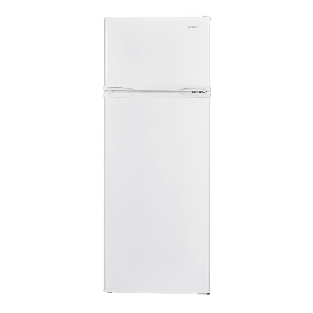 Avanti PRO 7.5 Cuft Aprtmnt Size Refrigerator Top Freezer Glass Wht