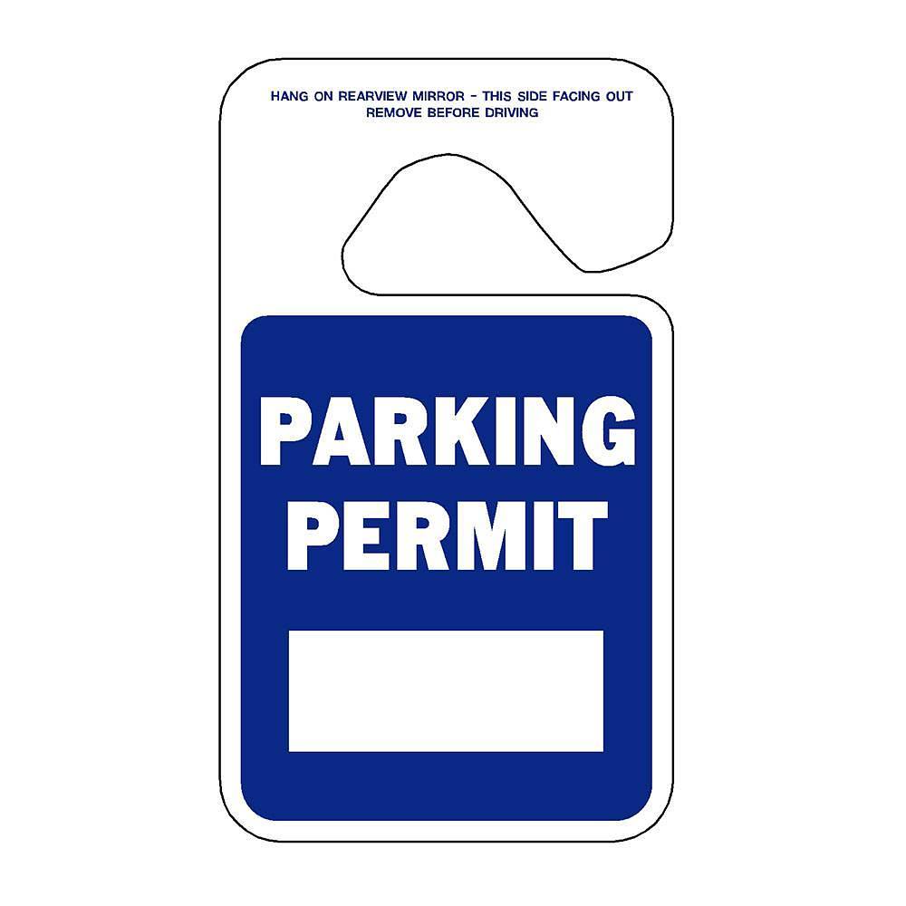 Hy-Ko Brands 4.75 x 2.75" HangTag Blue Permit Blank Package of 100