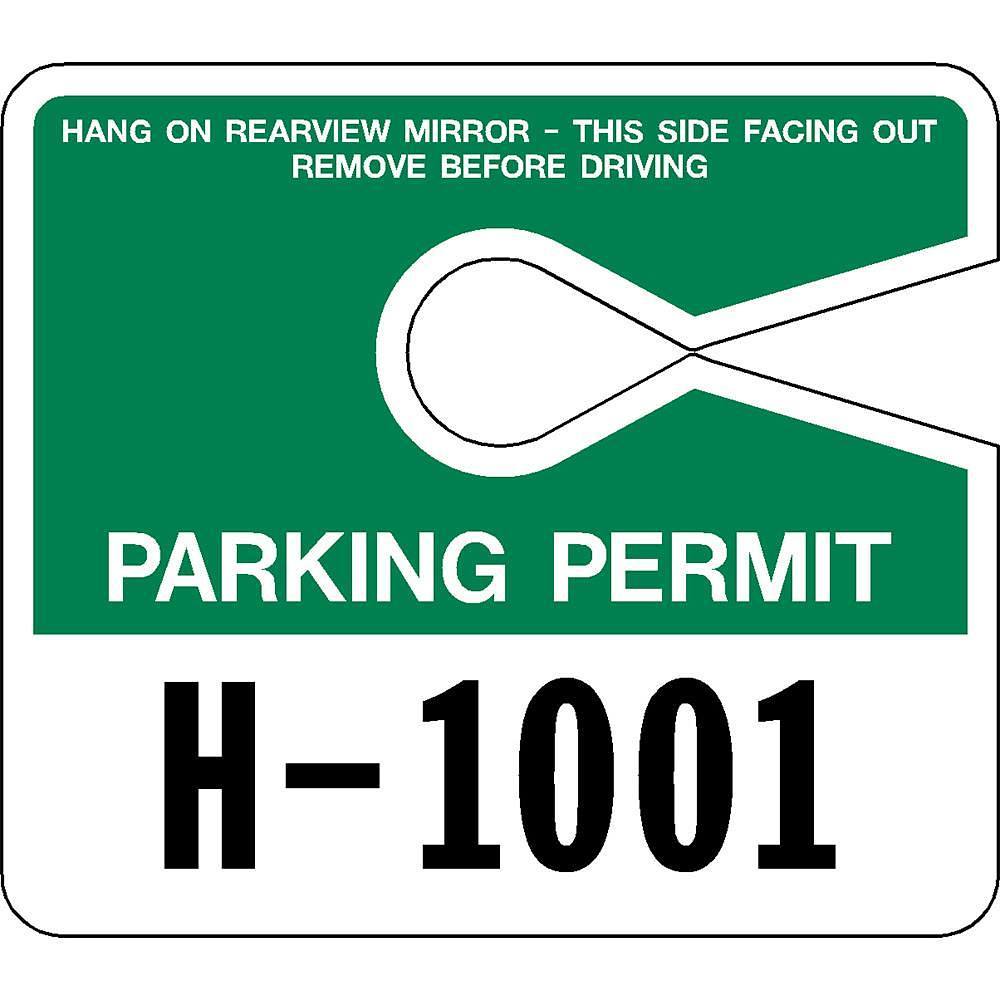 Hy-Ko Brands 4 x 3.5" HangTag Green Permit Numbered Package of 100