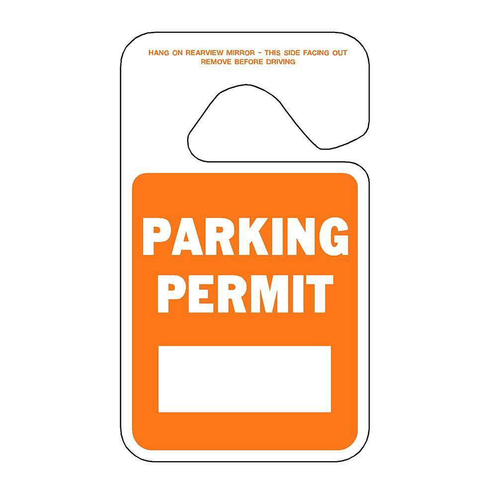 Hy-Ko Brands 4.75 x 2.75" HangTag Orange Permit Blank Package of 100