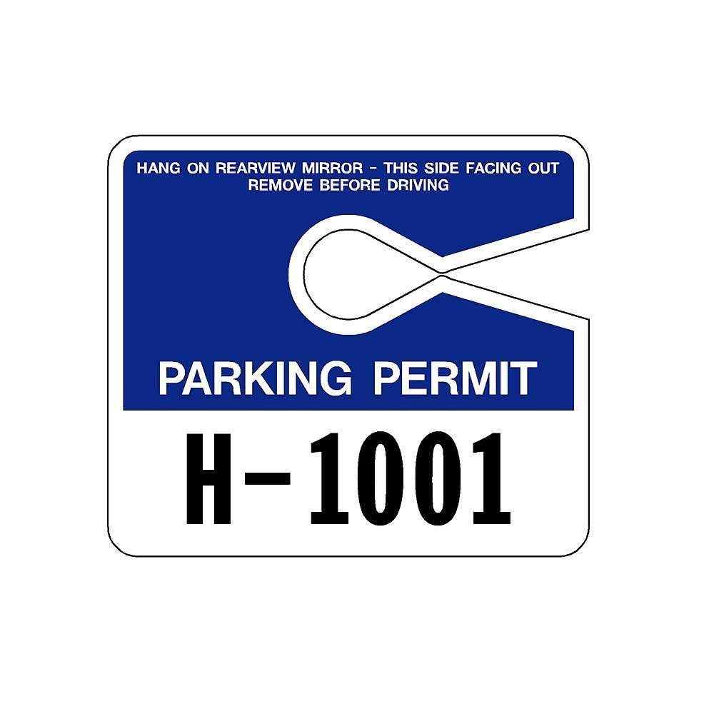 Hy-Ko Brands 4 x 3.5" HangTag Blue Permit Numbered Package of 100