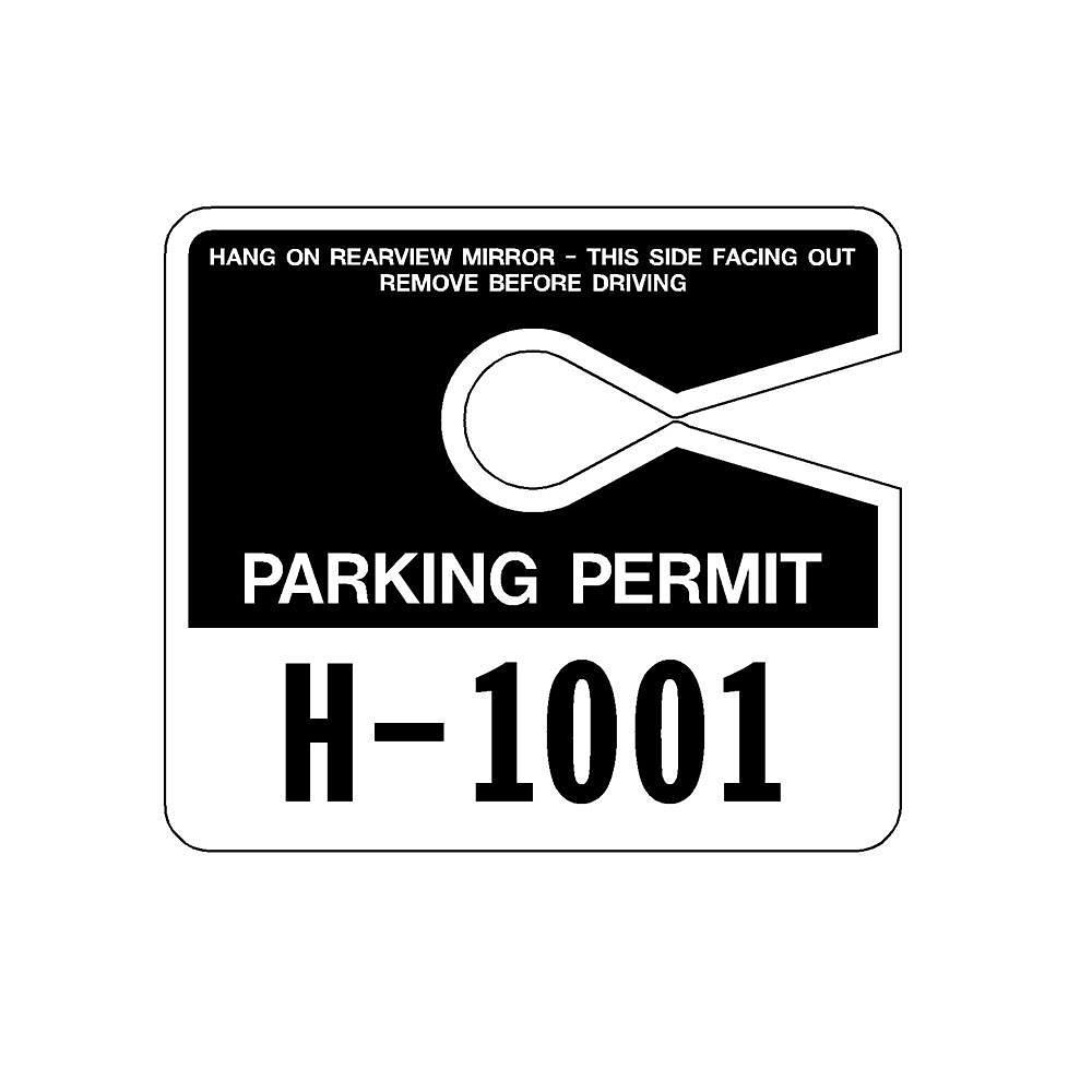 Hy-Ko Brands 4 x 3.5" HangTag Black Permit Numbered Package of 100