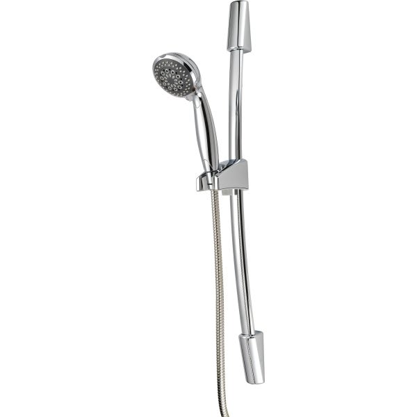 Delta® Grab Bar Shower System w/ 2.5 GPM Handheld Shower (Chrome/White