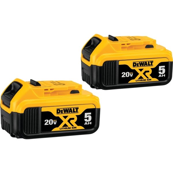 Dewalt Max Xr 20-Volts 5.0 Ah Li-Ion Battery, Pack Of 2