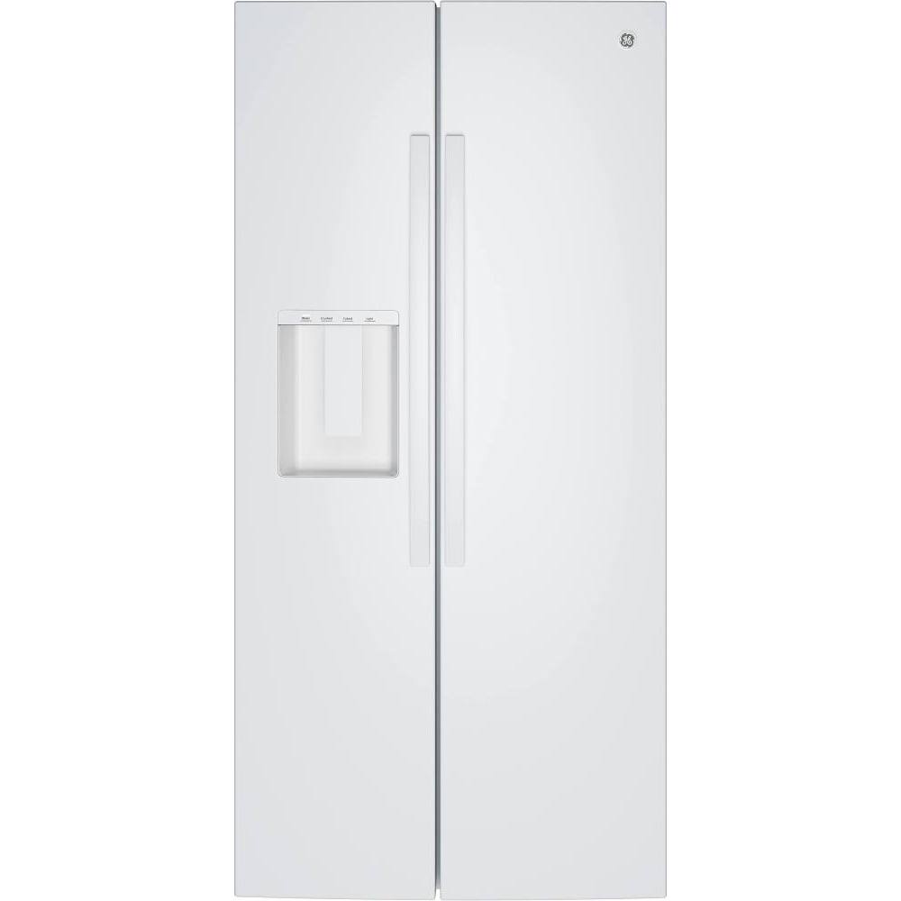 GE ENERGY STAR 25 Cu.Ft. Side-By-Side Refrigerator w/ Extra Tall Dispenser White