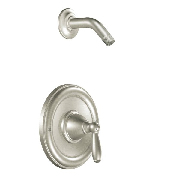 Moen T2812NH Rizon Duscharmatur-Set – Gebürstetes Nickel, Ohne Brausekopf, Mit PosiTemp Ventil