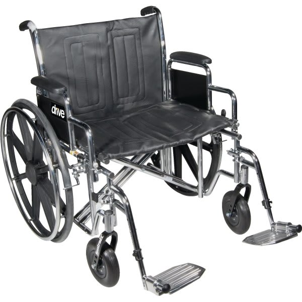 Drive™ 24 In Bariatric Heavy Duty Sentra Ec Wheelchair W/ Full Arms