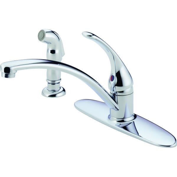 Delta® Foundations™ 1-Handle Kitchen Faucet W/ Spray, 1.8 Gpm In Chrome