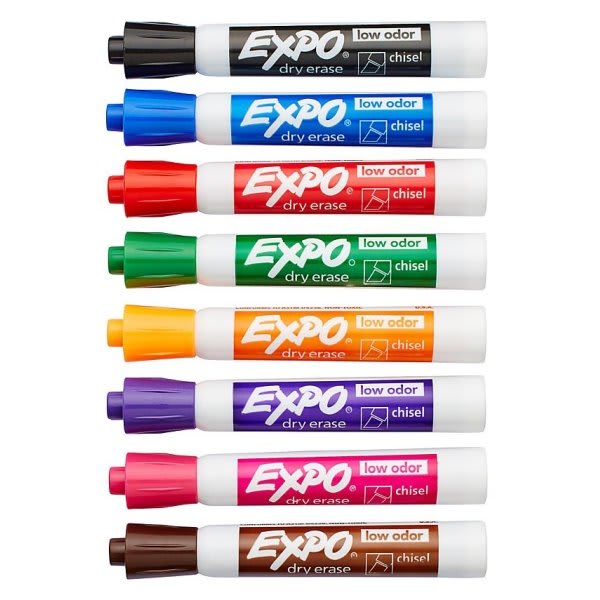 Expo® DryErase Black UltraFine Point LowOdor Marker, Package Of 4
