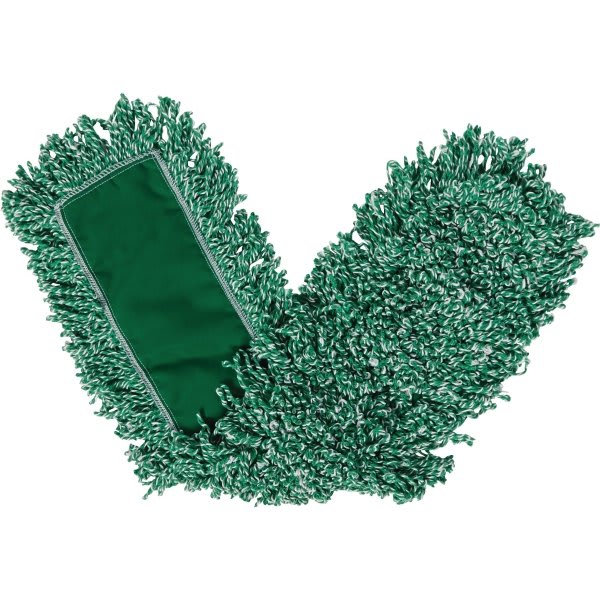 Twisted-Loop Microfiber Dust Mop Kit - 24 Inch Green Mop Head, Steel Frame, Aluminum Handle - View #12
