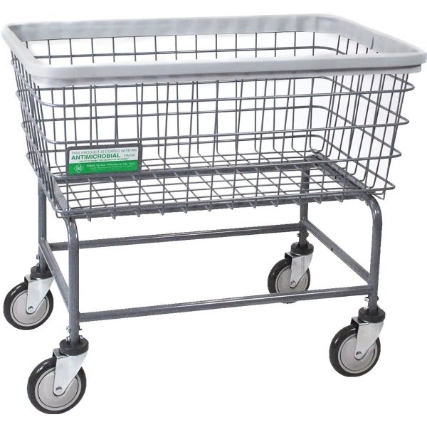 R&B Wire™ Large Wire Laundry Utility Cart, 4.5 Bushel, Chrome HD Supply