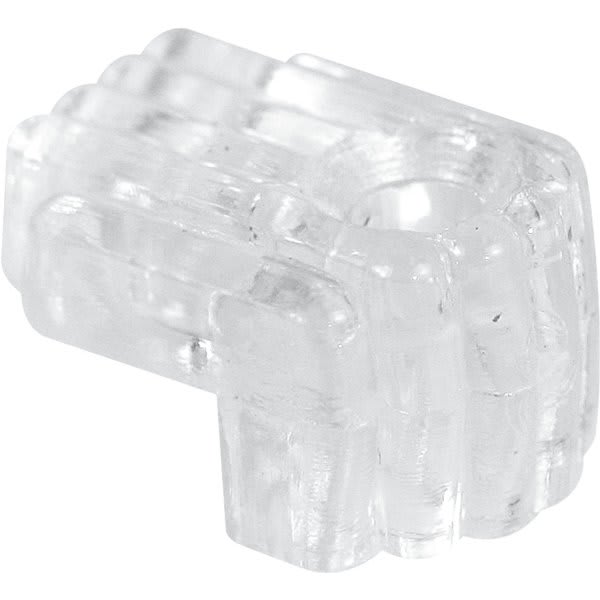 Clear 1/4" Offset Plastic Mirror Clip, Pack Of 25