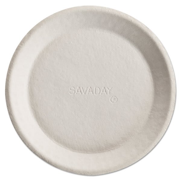 Chinet® White Round Savaday Molded Fiber Plate 10" Pack Of 500