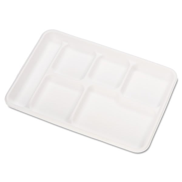 Chinet® White Heavy-Weight Molded Fiber Cafeteria Tray Pack Of 500