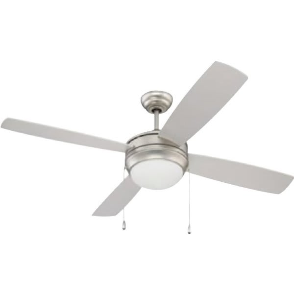 Seasons® 52" Downrod Mount Ceiling Fan, 3 Blades, Brushed ...