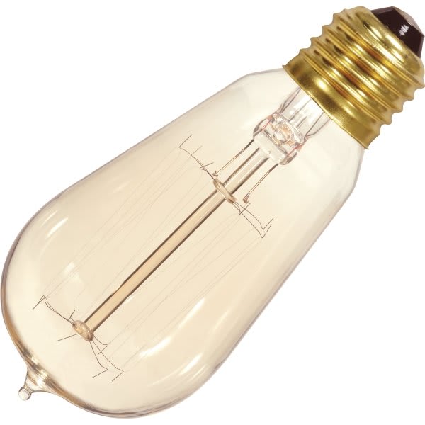 Satco® Vintage T-19 Bulb, 60 Watt, Cage, 120 Volt, Package Of 6