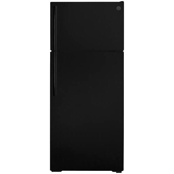 GE ENERGY STAR 17.5 cu. ft. Top Freezer Refrigerator, Black