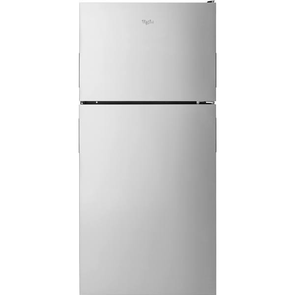 Whirlpool ENERGY STAR 18 cu. ft. 30 In. W Top Freezer Refrigerator With Ice Maker, Stainless Steel