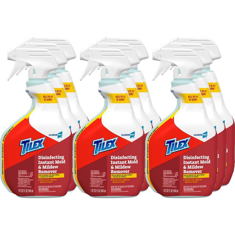 Tilex Disinfecting Instant Mold And Mildew Remover, Cloroxpro, 32 Fl Oz, Case Of 9