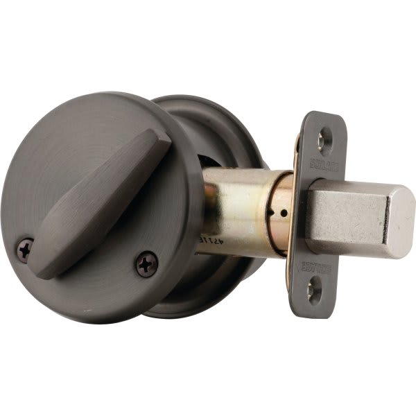 Schlage B500 Series Grade 2 Single Cylinder Deadbolt, E Keyway, Satin