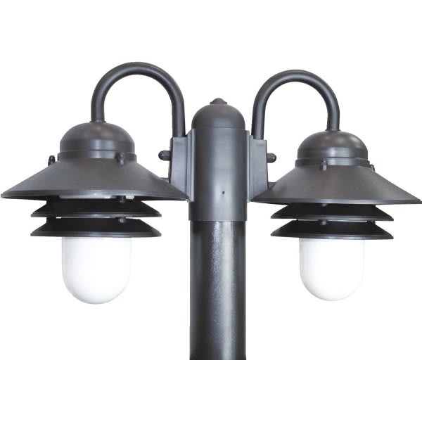 22 Watt Led Post-Top Lanterns Non-Corrosive Resin Acrylic Lens (Black)