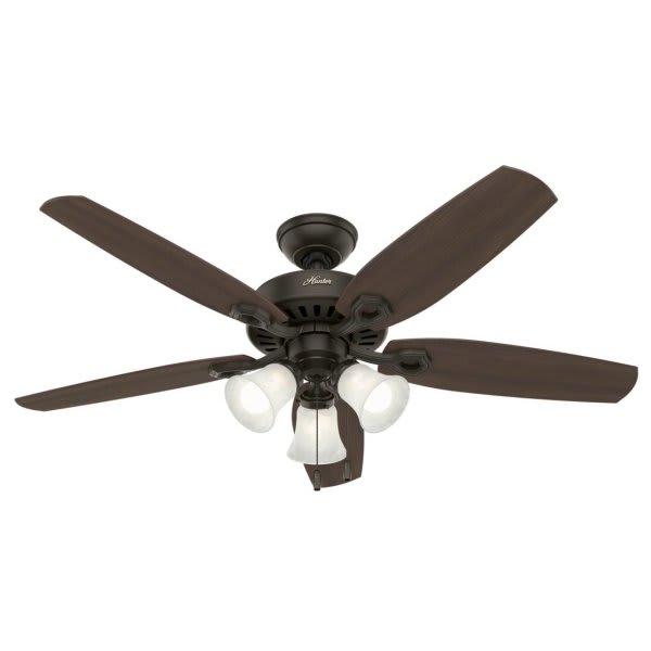 Hunter® Builder Plus 52 In. 5-Blade Ceiling Fan W/ Light (Bronze)