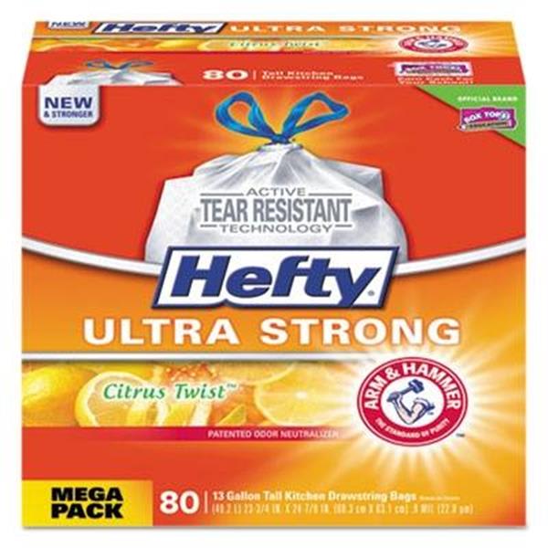 Hefty 13 Gal 0.9 Mil Low-Density Trash Bag (White) (80-Box)