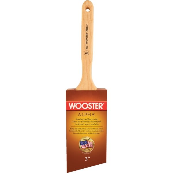 Wooster Pro 3 In. Nylon/Polyester Angle Sash Brush HD Supply