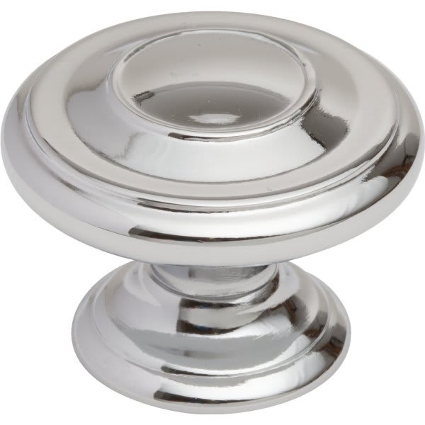 Liberty Hardware 1-3/8 Harmon Knob Polished Chrome, Package Of 12