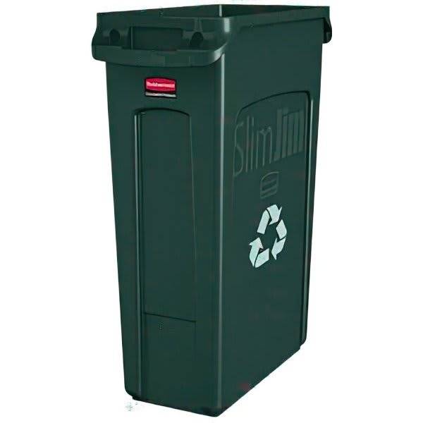 Rubbermaid Commercial Slim Jim 23 Gallon Recycling Bin (Green)