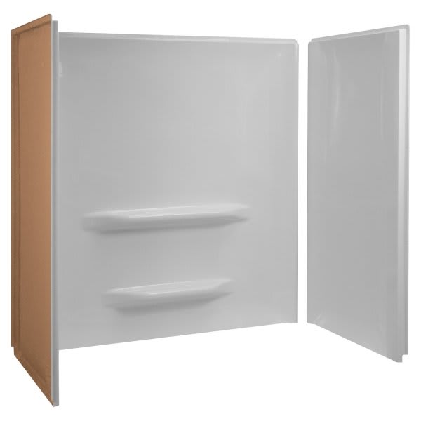 Mustee Durawall 30" X 60" X 58" 5Piece Easy Up Adhesive Bathtub