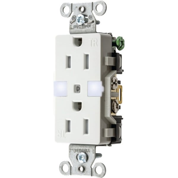 Hubbell® 15 Amp 125 Volt 3Wire Grounding Duplex Standard Outlet W/ Usb