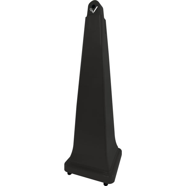 Rubbermaid Commercial Groundskeeper Resin Smoking Cigarette Receptacle (Black)