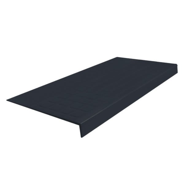 Roppe 12 X 4 Ft Black Square Rubber Square Nose Stair Tread