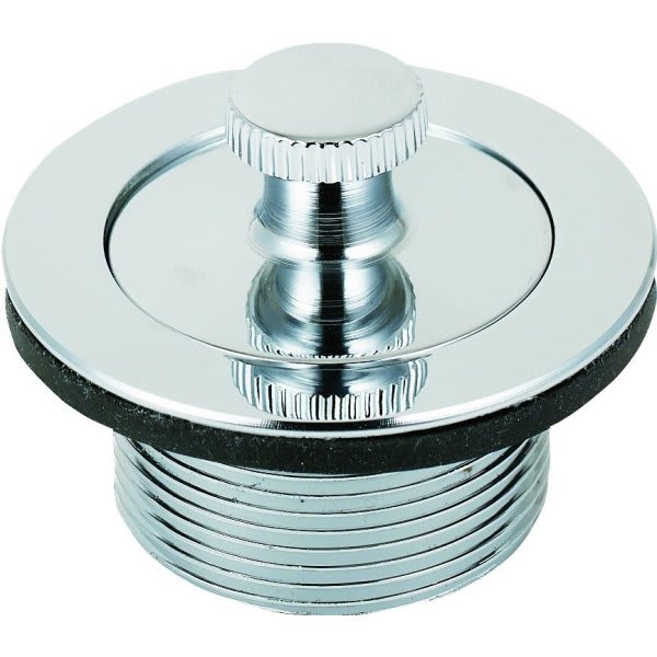 1-7/8" Od, 1-1/2" ID Coarse Thread Lift-And-Turn Drain Assembly, Chrome Plated