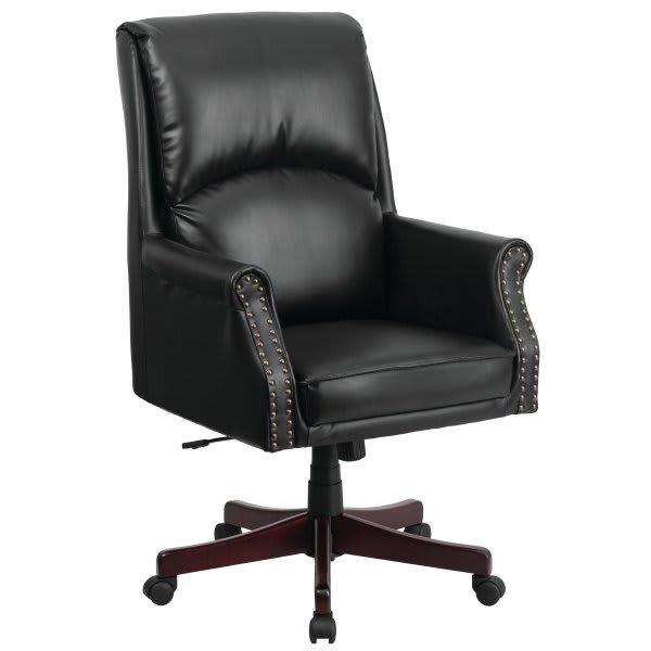 Realspace Axton Dark Gray/chrome Big & Tall Bonded Leather HighBack