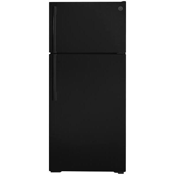 GE ENERGY STAR 16.6 Cu. Ft. Top Freezer Refrigerator, Black, ADA