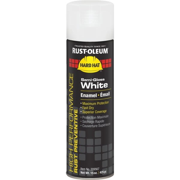 Rust-Oleum High Performance Spray Paint - S/G White, 15 Oz