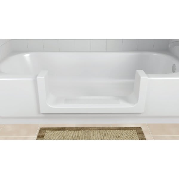 Cleancut StepIn Kit Converts Bathtub To StepIn Shower, Beige Wide