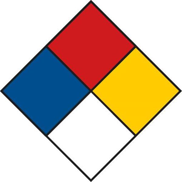 Brady® Nfpa Vinyl Diamonds Sign 5"H X 5"W X 0.004"D, Package Of 5