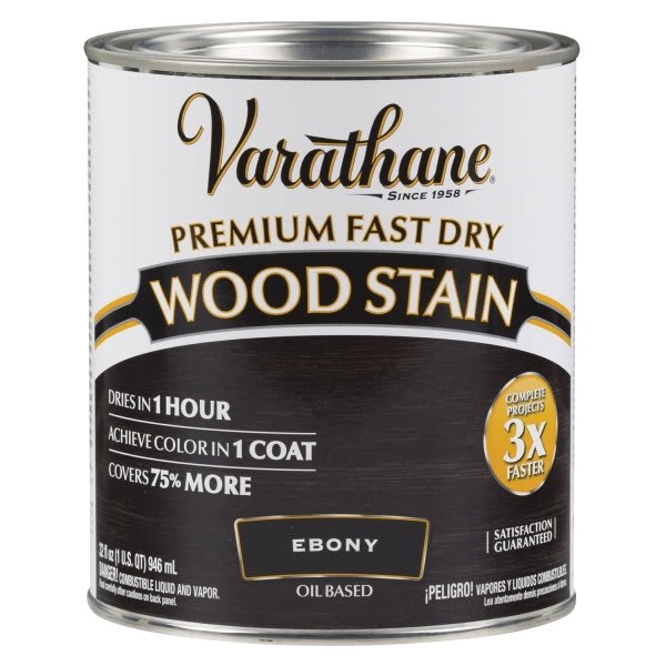 Rust-Oleum Varathane Ebony Premium Fast Dry Wood Stain Case Of 2