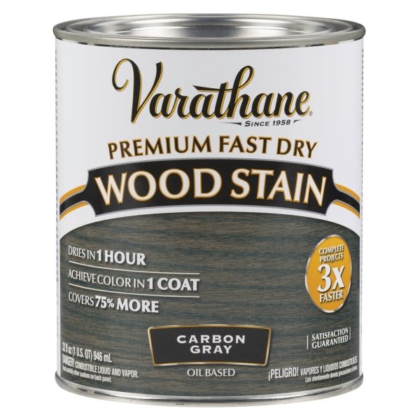 Rust-Oleum Varathane Carbon Gray Premium Fast Dry Wood Stain Case Of 2
