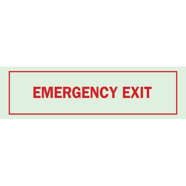 Interior SignGlow in the Dark "Emergency Exit" HD Supply