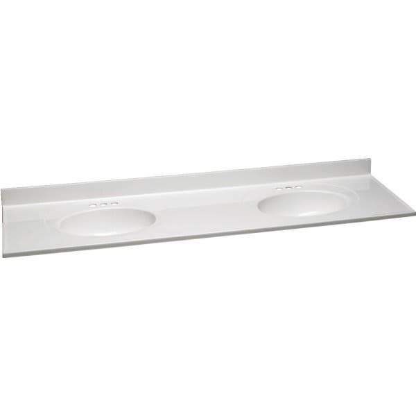 Modular Vanity Tops 25X19" Solid White Marble Bathroom Vanity Sink Top