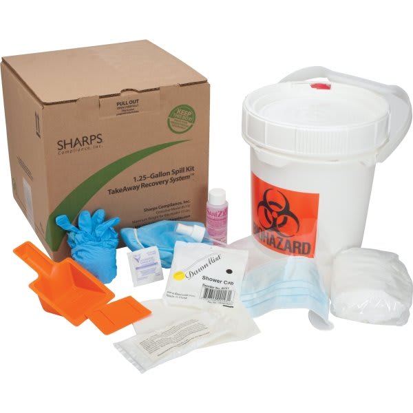 Sharps Compliance Sharps Biohazard Spill Kit Recovery System