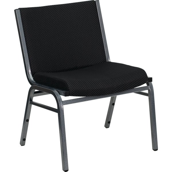 Flash Furniture 1000 Lbs Capacity Big And Tall Extra Wide Black Fabric Stack Chair